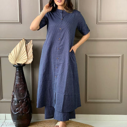 Katha Fabric Kurti with Pant Set for Women – Stylish Daily & Office Wear | Multiple Colors Available