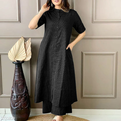 Katha Fabric Kurti with Pant Set for Women – Stylish Daily & Office Wear | Multiple Colors Available
