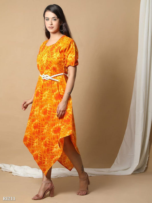 Ridaa A-Line Midi Dress for Women – Stylish, Comfortable & Versatile