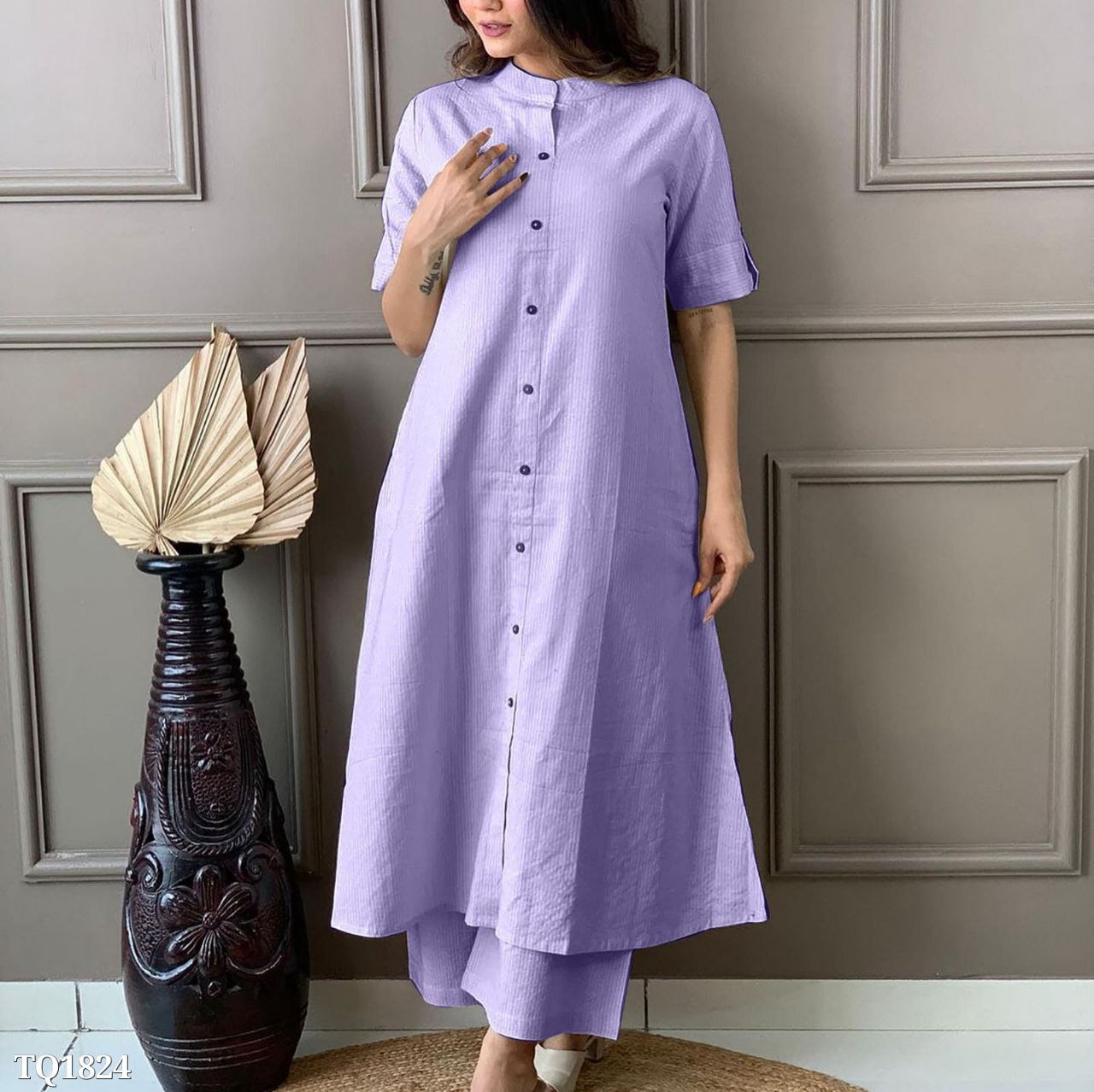 Katha Fabric Kurti with Pant Set for Women – Stylish Daily & Office Wear | Multiple Colors Available